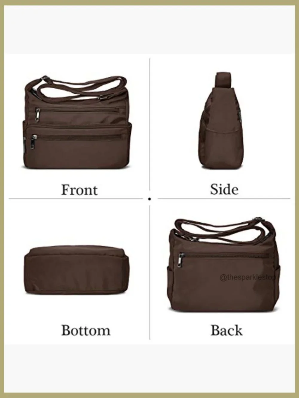 Nylon Multi Pocket RFID Crossbody Bag for Women Travel Handbag